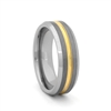 STEEL REVOLTâ„¢ Two Tone 7mm Band With a Gold Color Groove