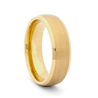 STEEL REVOLTâ„¢ 8mm Gold Plated Tungsten Carbide Wedding Band