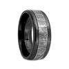 STEEL REVOLTâ„¢ Comfort-Fit High-Tech Ceramic Wedding Ring With Meteorite Inlay