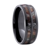 STEEL REVOLTâ„¢ Comfort Fit 8mm High-Tech Ceramic Wedding Ring With Genuine Mammoth Tooth Inlay