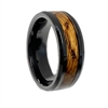STEEL REVOLTâ„¢ BLACK JACK is a Tennessee Whiskey Band. It is an 8mm comfort fit black high-tech ceramic wedding ring with wood cut from the whiskey barrels once used by the Jack Daniel's Distillery