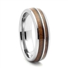 STEEL REVOLTâ„¢ Top Of The Barrel is 6 mm Tennessee Whiskey Ring. It is a comfort fit domed tungsten carbide wedding ring with wood cut from the whiskey barrels once used by the Jack Daniel's Distillery
