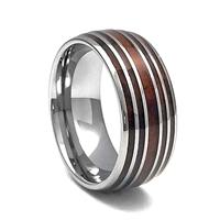 STEEL REVOLTâ„¢ Full Barrel is a Tennessee Whiskey Ring. It is a 10mm comfort fit domed tungsten carbide wedding ring with wood cut from the whiskey barrels once used by the Jack Daniel's Distillery