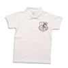 UNISEX YOUTH SHORT SLEEVE WHITE POLO