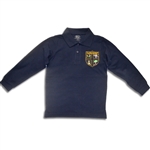 UNISEX ADULT LONG SLEEVE NAVY POLO