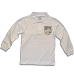 UNISEX ADULT LONG SLEEVE WHITE POLO