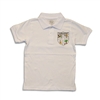 UNISEX YOUTH SHORT SLEEVE WHITE POLO