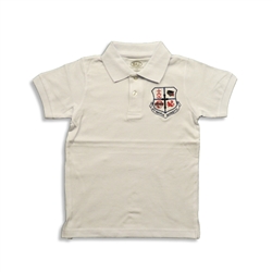 UNISEX YOUTH SHORT SLEEVE WHITE POLO