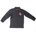 UNISEX ADULT LONG SLEEVE NAVY POLO