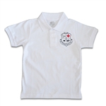 UNISEX YOUTH SHORT SLEEVE WHITE POLO