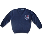 UNISEX ADULT NAVY V-NECK PULLOVER