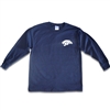 UNISEX ADULT LONG SLEEVE NAVY T-SHIRT