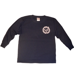 UNISEX ADULT LONG SLEEVE NAVY T-SHIRT