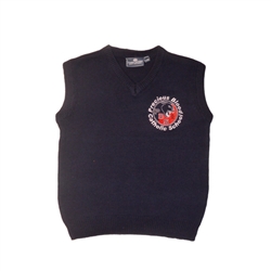 UNISEX YOUTH NAVY V-NECK VEST