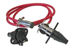 Roadmaster Trailer Wiring Connector Extension; 7 To 6 Wire Straight Cord; With Plugs/ Sockets And Socket Bracket