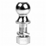 B&W Hitches 16K Trailer Hitch Ball; 2-5/16 Inch x 1-1/4 Inch x 2-1/2 Inch Ball; 16000 Pound Gross Weight Capacity; Chrome; Steel