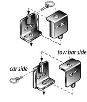 Roadmaster 201 Quick Disconnect Brackets With a Crossbar use Part# 222