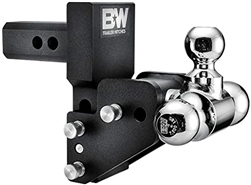 B&W Trailer Hitches Tow & Stow 2 Inch Multi-Pro Tri-Ball Adjustable Height and Multiple Ball Sizes TS10064BMP