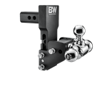B&W Trailer Hitches Tow & Stow 2 Inch Multi-Pro Tri-Ball Adjustable Height and Multiple Ball Sizes TS10064BMP