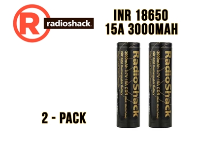 Radio Shack INR 18650 - 15Amp - 3000mAh (Flat Top)