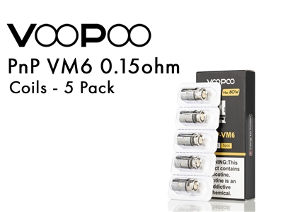 VooPoo PnP VM6 Coils 0.15ohm 5 Pack