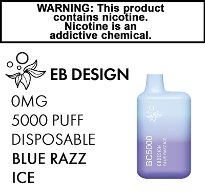 EB Design Disposable Blue Razz Ice 0MG