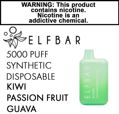 Elfbar Synthetic Disposable Kiwi Passion Fruit Guava 50mg