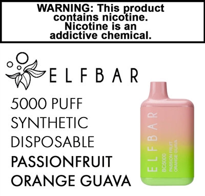 Elfbar Synthetic Disposable Passion Fruit Orange Guava 50mg