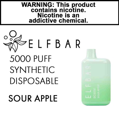 Elfbar Synthetic Disposable Sour Apple 50mg