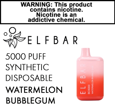 Elfbar Synthetic Disposable Watermelon Bubblegum 50mg