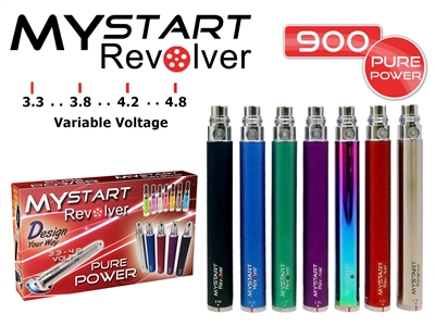 Mystart Revolver Variable Voltage eGo 900mAh Starter Kit
