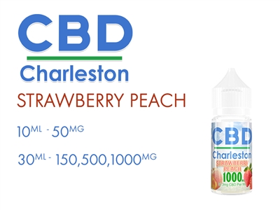 CBD Charleston - Strawberry Peach CBD Liquid (50mg) - 10ml
