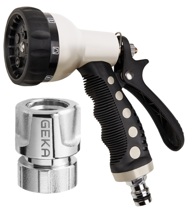 Sprayer Pistol - Multi-Shower - 7 spray settings, with male QuickConnect PLUS Hose End Connector - 17.0000.9-46.0823.9