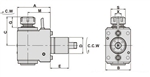 ABXDF452565: ABXDF452565: Radial Milling and Drilling Head ABX-DF45-25-65 for Miyano BND-51SY2