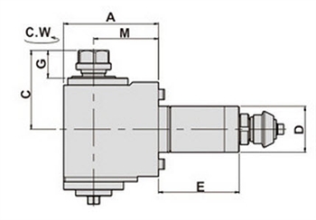 BNE-DF45-20-65: Radial Milling and Drilling Head