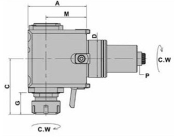 DW220-5480-DF45-20-65 : VDI Radial Milling & Drilling Holder BMT-5480