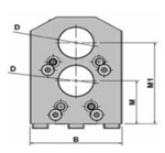 DW220-B19.05x2-90-B : VDI Double Boring Holder BMT