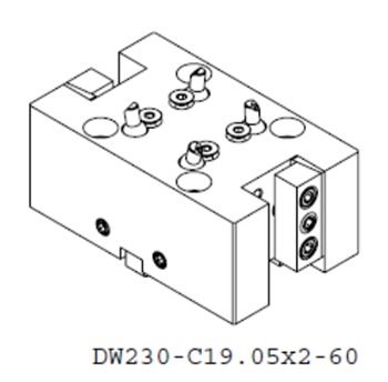DW230-C19.05x2-60 Double OD Holder for YCM 2000LSY (Use BMT55)