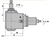 DW300-DF65-22C-92 : VDI Radial Cutting Holder BMT65, M=92