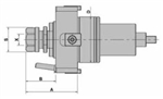 DW300-TDA65-ER20 : VDI Axial Tapping Heads BMT