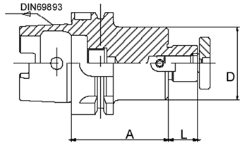 HSK-A100-FMB32-120 : CNC HSK-A100-FM Shell Endmill Holder A=120mm, D=72mm