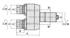 TADA301624D: AXIAL MILLING AND DRILLING HEAD DOUBLE COLLETS, Y OFFSET