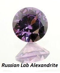 GF Ear Studs with 2, Round Russian Alexandrite