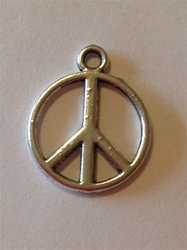 Charm Peace Sign Pewter