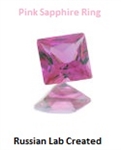 SS Side-Set Square Pink Sapphire Ring Setting