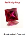 SS Side-Set Square Red Ruby Ring Setting
