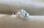 SS Side-Set Square White Sapphire Ring Setting