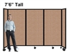 7Ft Tall Portable Room Divider Partition on Wheels