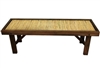 Japanese Bamboo Bench w/ Wood Frame