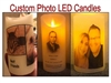 Handmade LED flameless Electric Candle Custom Photo Personalized & Text